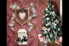 Lyonsworth Hall - Shield from Crutches and Victorian Christmas Tree