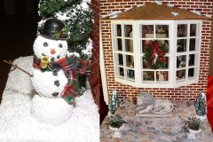 Lyonsworth Hall - Exterior with Handmade Snowman and Lion