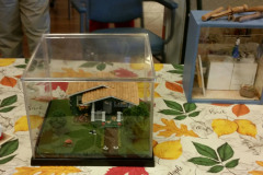 Miniature scenes that members displayed at the Artis Senior Living Center of Mason, OH