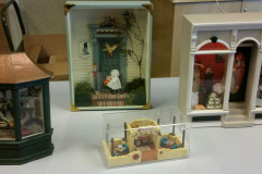 Miniature scenes that members displayed at the Artis Senior Living Center of Mason, OH